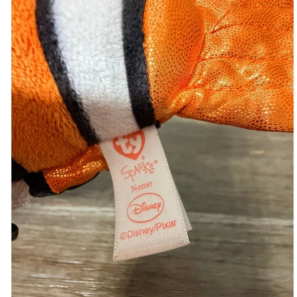 Ty Sparkle Disney Pixar Nemo Plush Finding Nemo Clownfish Stuffed Animal 8‎ inch